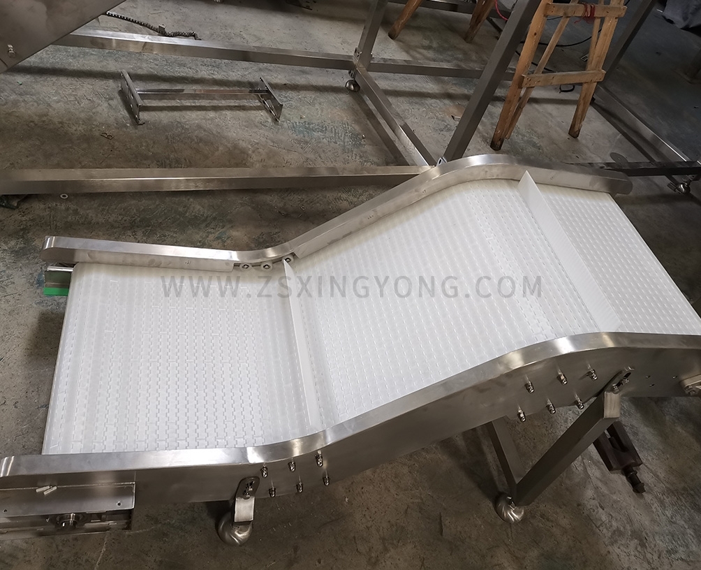 Chain plate finished conveyor